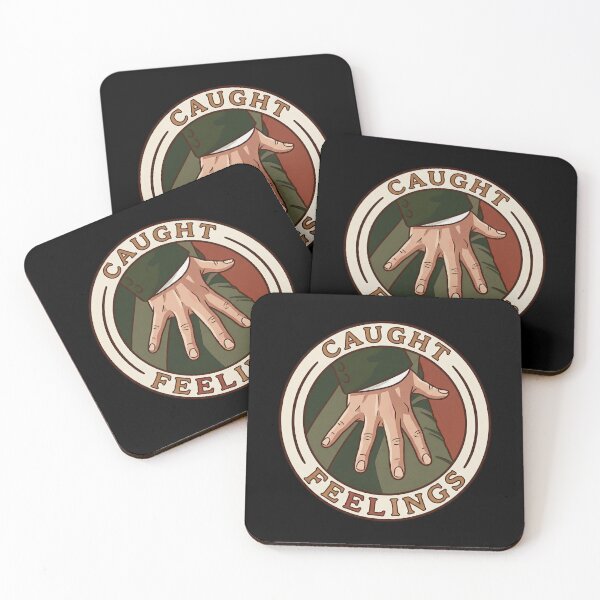 Item preview, Caught Feelings Hand Flex Badge Funny Romance designed and sold by Fenay Designs.