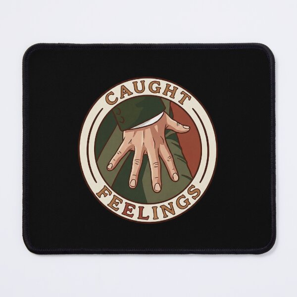 Item preview, Caught Feelings Hand Flex Badge Funny Romance designed and sold by Fenay Designs.