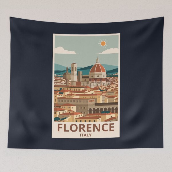 Item preview, A Vintage Travel Art of Florence - Italy  designed and sold by GoodOldVintage.