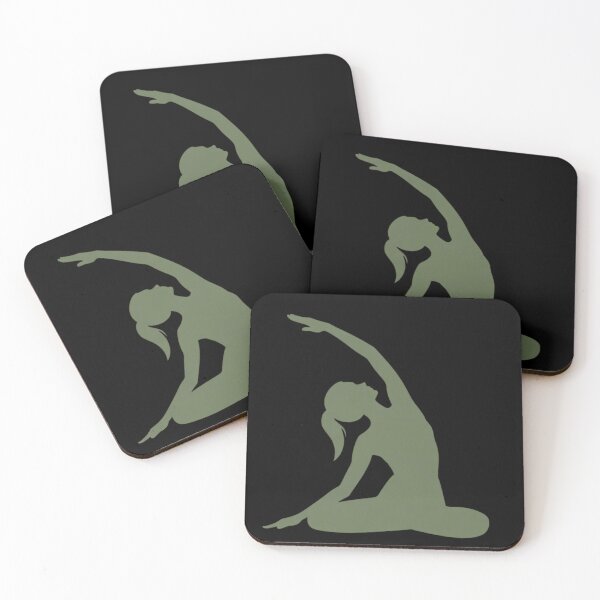 Item preview, Calm Body Stretch Pose – Modern Yoga Silhouette designed and sold by Amevvoo.
