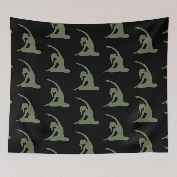 Item preview, Calm Body Stretch Pose – Modern Yoga Silhouette designed and sold by Amevvoo.