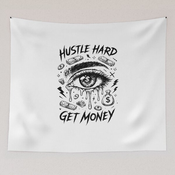 Item preview, Hustle Hard Get Money – Graffiti Eye Street Art designed and sold by Steel Ant's.
