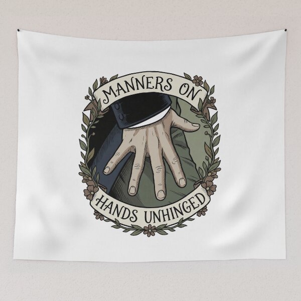 Item preview, Manners On Hands Unhinged Dark Traditional Tattoo Style designed and sold by Fenay Designs.