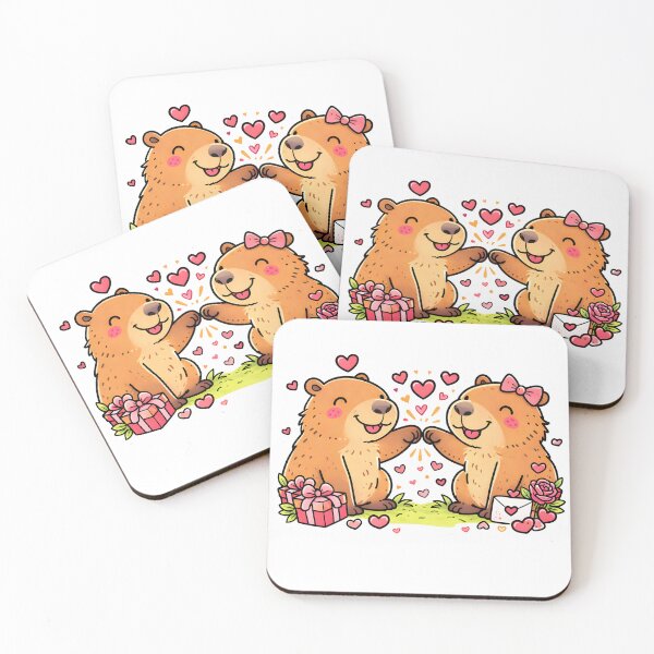 Item preview, Cute Capybara Valentine's Day funny designed and sold by LeksDesign.