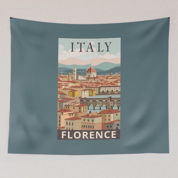 Item preview, A Vintage Travel Art of Florence - Italy  designed and sold by GoodOldVintage.