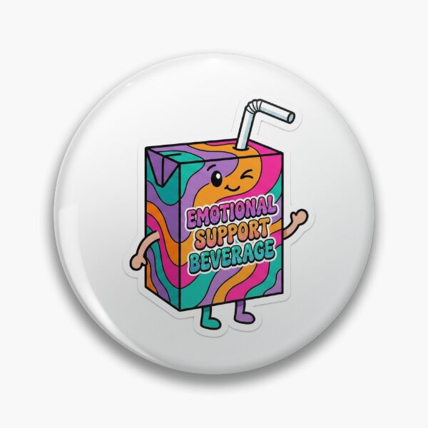 Item preview, Emotional Support Beverage - Retro 90s Sticker designed and sold by Appolishop.