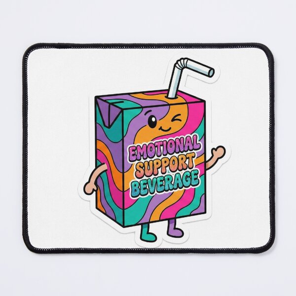 Item preview, Emotional Support Beverage - Retro 90s Sticker designed and sold by Appolishop.