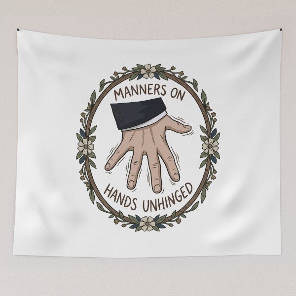Item preview, Manners On Hands Unhinged Floral Hand Flex Art designed and sold by Fenay Designs.