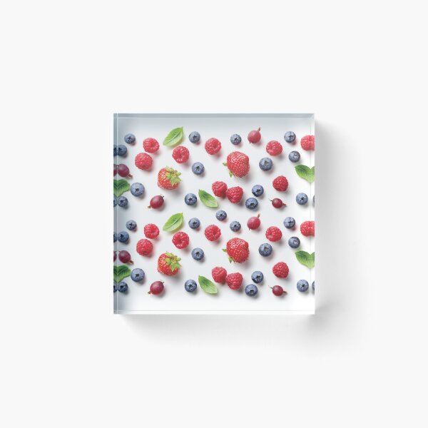 Item preview, Fresh Berries Pattern on White designed and sold by zeStudioPhoto.