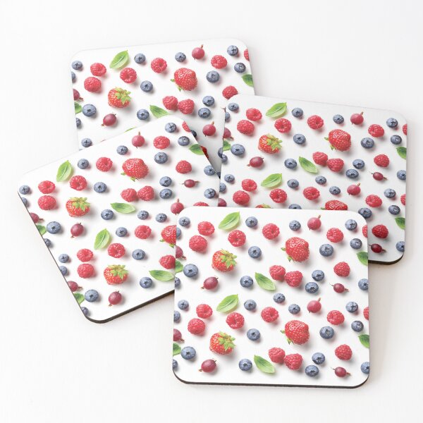Item preview, Fresh Berries Pattern on White designed and sold by zeStudioPhoto.
