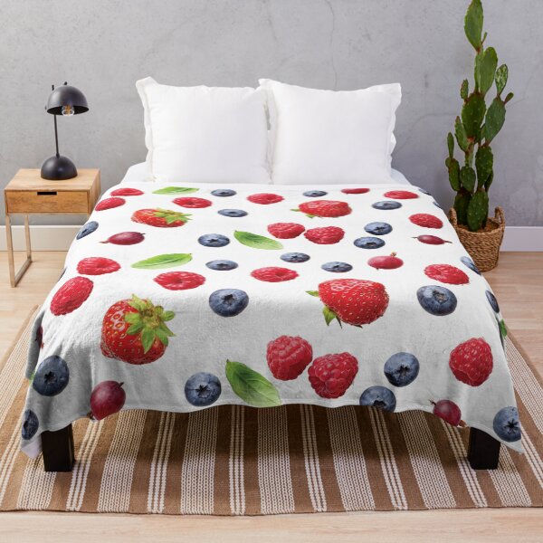 Item preview, Fresh Berries Pattern on White designed and sold by zeStudioPhoto.