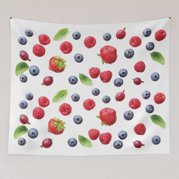 Item preview, Fresh Berries Pattern on White designed and sold by zeStudioPhoto.