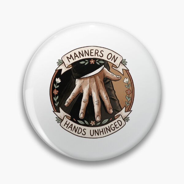 Item preview, Manners On Hands Unhinged Vintage Sepia Hand Graphic designed and sold by Fenay Designs.