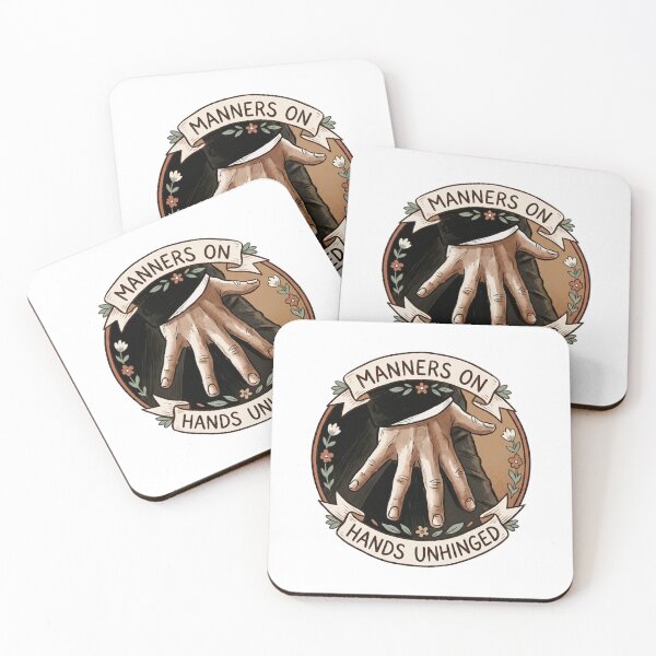 Item preview, Manners On Hands Unhinged Vintage Sepia Hand Graphic designed and sold by Fenay Designs.