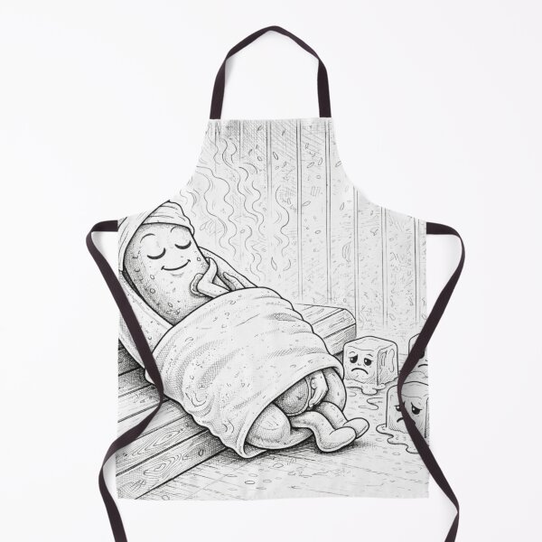 Item preview, Hot Dog Sauna Funny Melting Ice Cubes Coloring Page designed and sold by ComedyInkFactor.
