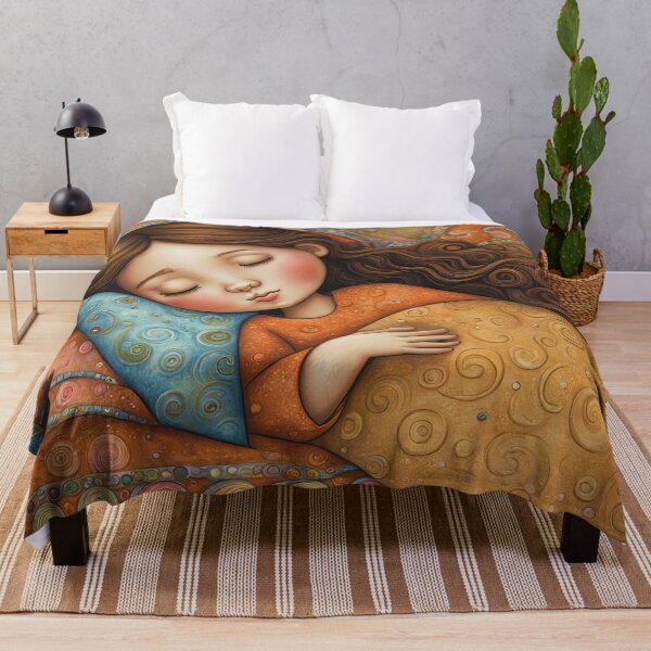 Item preview, Folk-Art Angel Asleep in bed designed and sold by Colin Bentham.