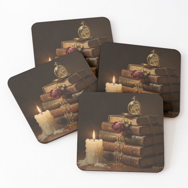 Item preview, Vintage Dark Academia Aesthetic - Antique Books, Rose and Pocket Watch designed and sold by LuxeLayouts.