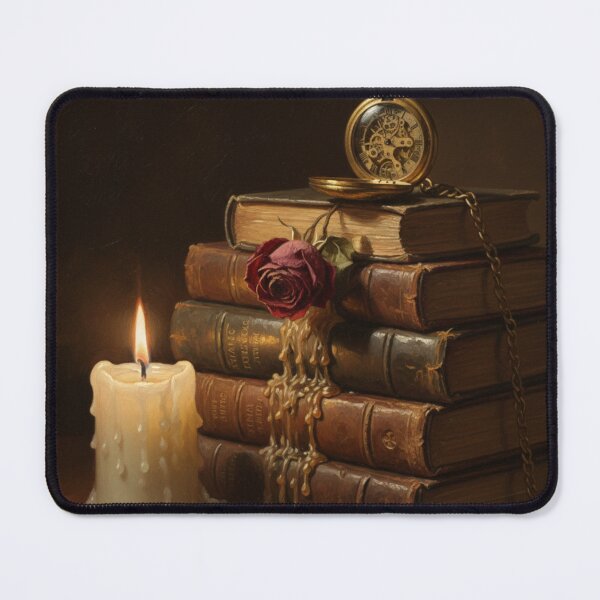 Item preview, Vintage Dark Academia Aesthetic - Antique Books, Rose and Pocket Watch designed and sold by LuxeLayouts.