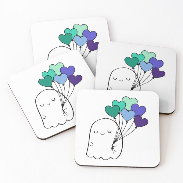 Item preview, Love Is Gay – Cute Pride Ghost with Heart Balloons designed and sold by Cannaxes Studio.