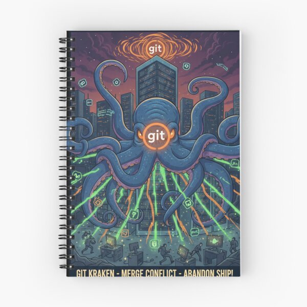 Item preview, Git Kraken - Merge Conflict - Abandon Ship! Funny Developer Humor designed and sold by ChainLogic.