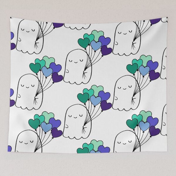 Item preview, Love Is Gay – Cute Pride Ghost with Heart Balloons designed and sold by Cannaxes Studio.