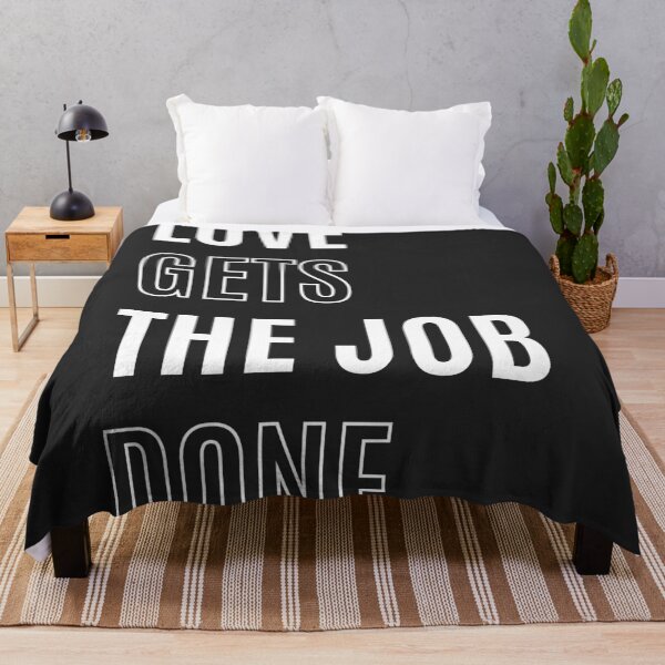 Item preview, Love Gets the Job Done | Minimalist Valentine Quote designed and sold by MeanType.