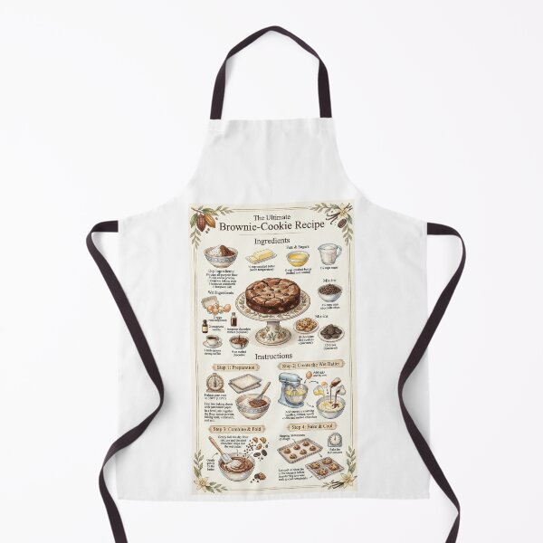 Item preview, The Ultimate Brownie-Cookie Fusion: A Vintage Illustrated Masterclass designed and sold by CharlieDesings.