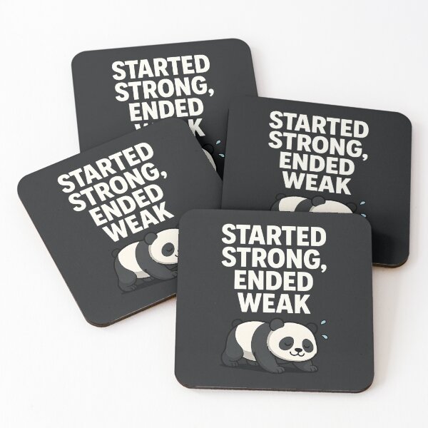 Item preview, Started Strong Ended Weak Panda designed and sold by Taans-Creation.