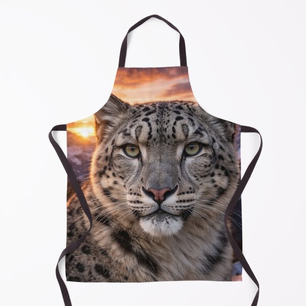 Item preview, Snow Leopard at Sunset – Majestic Mountain Wildlife Art designed and sold by Darlin8888.