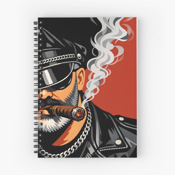 Item preview, Leather daddy smoking a cigar designed and sold by Leatherandsmoke.