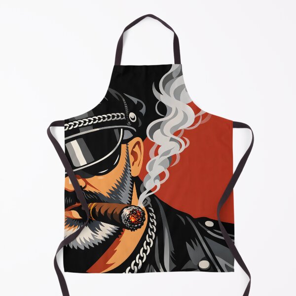 Item preview, Leather daddy smoking a cigar designed and sold by Leatherandsmoke.
