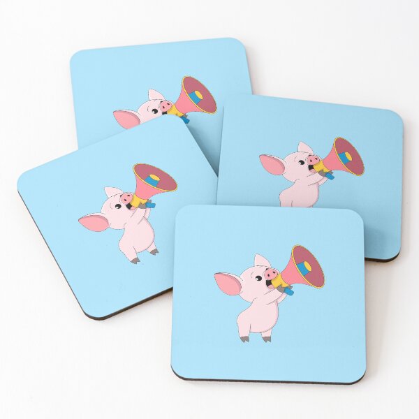 Item preview, Cute Pig with Megaphone Illustration designed and sold by Yesss-Mau.