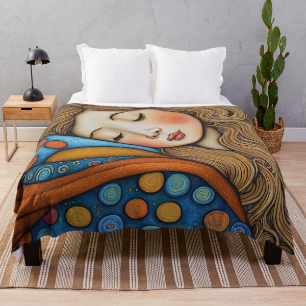 Item preview, Folk-Art Angel Asleep in bed designed and sold by Colin Bentham.
