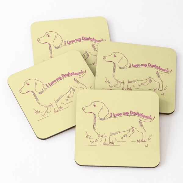 Item preview, I Love My Dachshound designed and sold by MMPrintsDesign.