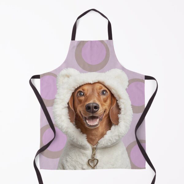 Item preview, Weenie dog dressed in polar bear hoodie designed and sold by FlowerFolie.