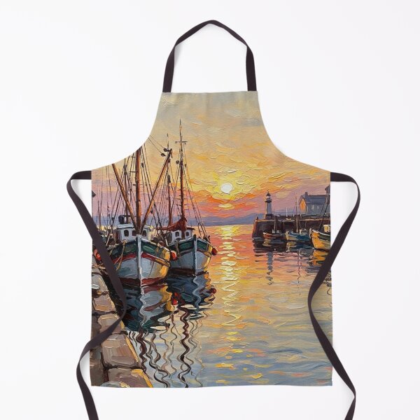 Item preview, port with fishing boats designed and sold by Losancestros.