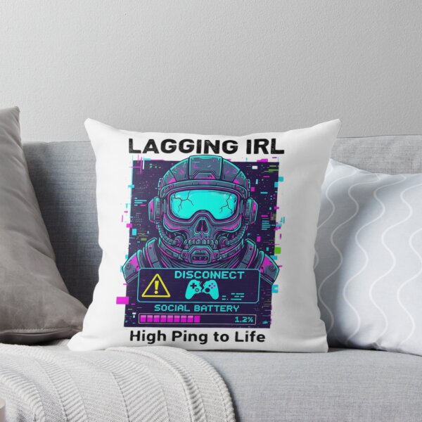 Item preview, Lagging IRL High Ping Social Battery Glitch Art designed and sold by Mental Tab Closed.