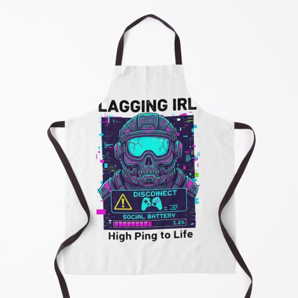 Item preview, Lagging IRL High Ping Social Battery Glitch Art designed and sold by Mental Tab Closed.