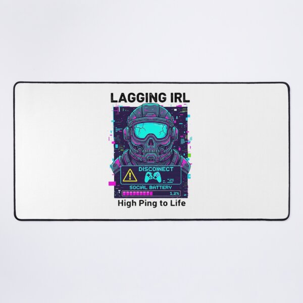Item preview, Lagging IRL High Ping Social Battery Glitch Art designed and sold by Mental Tab Closed.