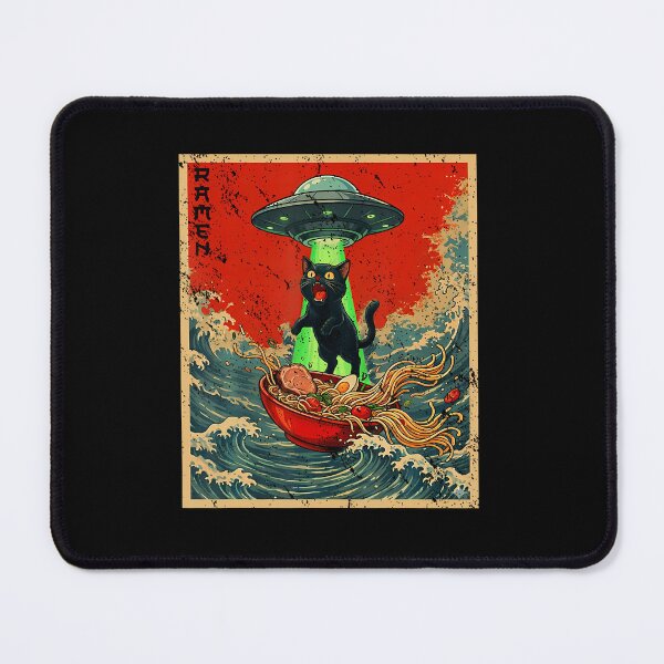 Item preview, Cat Ramen Ufo Japanese Anime Graphic Tees Men Women Teens designed and sold by Teeemo.