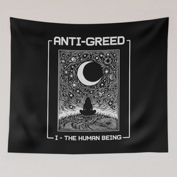 Item preview, ANTI-GREED I — Crescent Mark T-Shirt designed and sold by dbNIGHT.