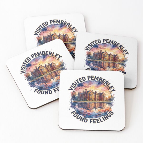 Item preview, Visited Pemberley Found Feelings Watercolor Circle designed and sold by Fenay Designs.