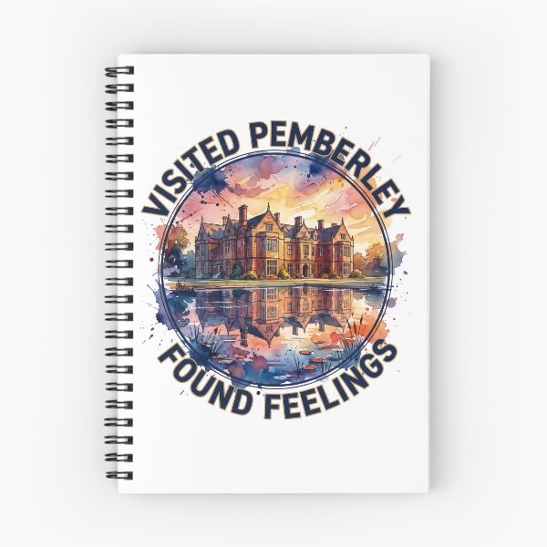 Item preview, Visited Pemberley Found Feelings Watercolor Circle designed and sold by Fenay Designs.
