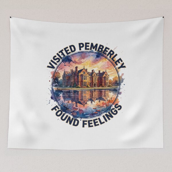 Item preview, Visited Pemberley Found Feelings Watercolor Circle designed and sold by Fenay Designs.