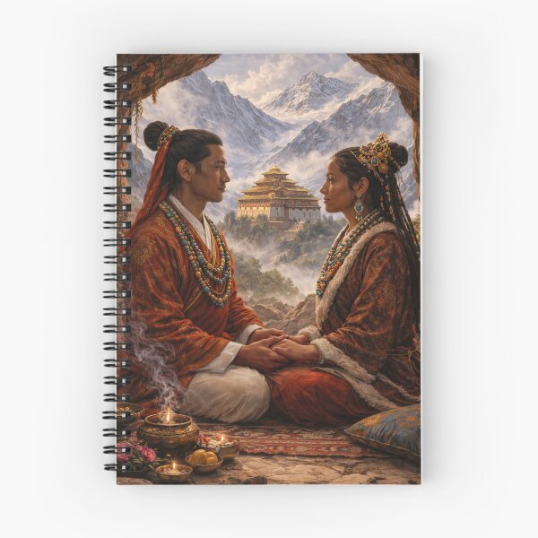 Item preview, Spiritual Love - Meditating Lovers in the Himalayan Mountains designed and sold by FriskyLemur.