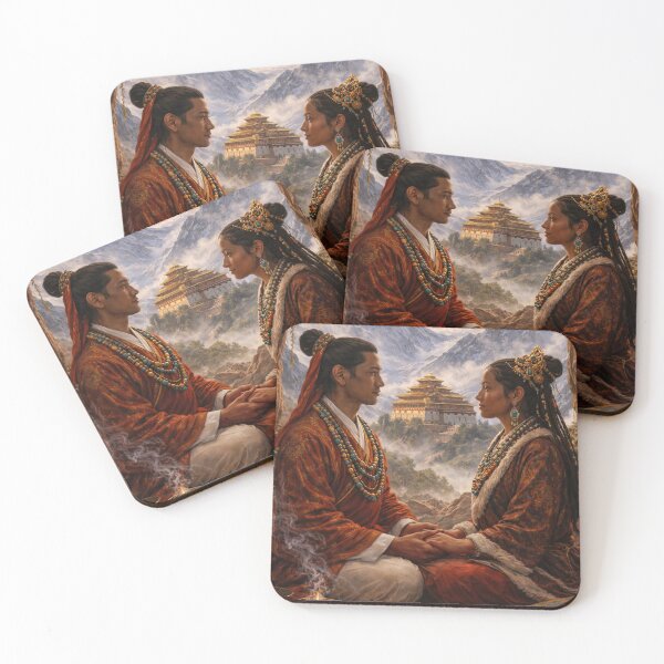 Item preview, Spiritual Love - Meditating Lovers in the Himalayan Mountains designed and sold by FriskyLemur.