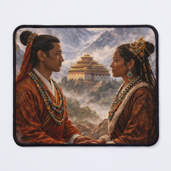Item preview, Spiritual Love - Meditating Lovers in the Himalayan Mountains designed and sold by FriskyLemur.