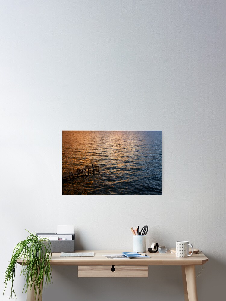 Thumbnail 2 of 3, Poster, Sunset Ripples designed and sold by HeatherEllis.
