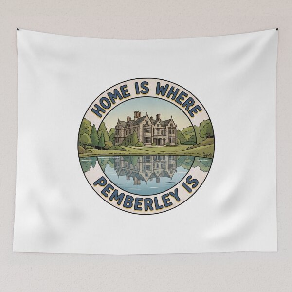 Item preview, Home Is Where Pemberley Is Vintage Badge Graphic designed and sold by Fenay Designs.
