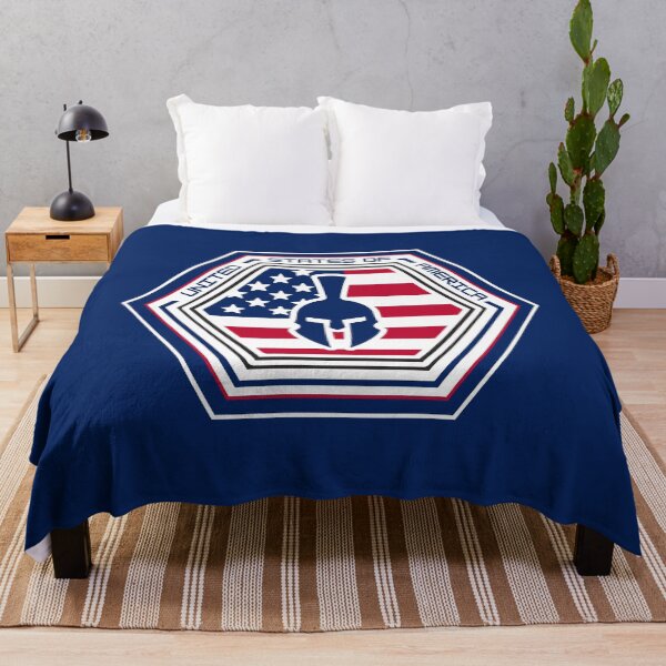 Item preview, United State of America Spartan Hexagon Emblem – Patriotic Warrior Helmet Design for Veterans, Military Families, and Proud Americans designed and sold by GFamilyC.